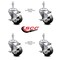 Service Caster 3.5 Inch Phenolic Wheel Swivel 10mm Threaded Stem Caster Set with Brake SCC SCC-TS20S3514-PHR-TLB-M1015-4 - alternate 2